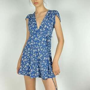 Women's Blue and White Dress